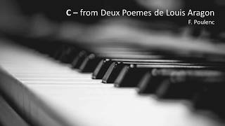 C – from Deux Poemes de Louis Aragon  F Poulenc Piano Accompaniment [upl. by Reube]