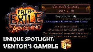 Path of Exile VENTORS GAMBLE Unique Spotlight [upl. by Archibold759]