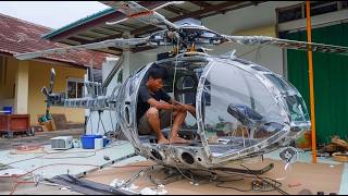 Man Builds Amazing FullSize HELICOPTER  Start to Finish DIY by Dodoan123 [upl. by Xirtaeb138]