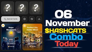 Hashcats Daily Combo 6 November  Hashcats Combo Today Card  hashcats airdrop  daily combo hashcat [upl. by Schaefer]