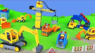 LEGO DUPLO Koparka ciężarówka zabawki  Kopanie koparką  Excavator toys [upl. by Tihw]