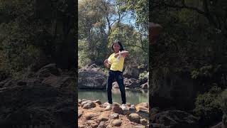 Bano diwano dance song dancecover waterfall public music rinisha14 [upl. by Anirazc338]