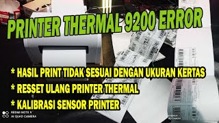 CARA RESET PRINTER THERMAL  KALIBRASI SENSOR KERTAS PRINTER [upl. by Phillis]