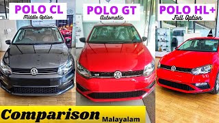 Polo GT TSI vs Polo Highline Plus vs Polo Comfortline  Mega Comparison [upl. by Yllak]