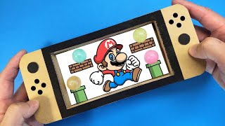 How to make Cardboard Game with Nintendo Switch SUPER MARIO BROS｜Cardboard Game Paper Craft DIY [upl. by Ellierim]