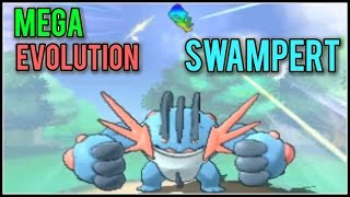 Mega Swampert Evolution  Pokemon Omega Ruby and Alpha Sapphire [upl. by Vachell]