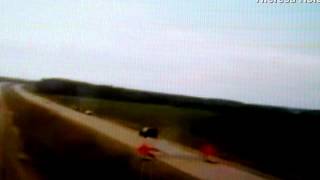 SUV goes airborne from heat buckled highway in Wisconsin [upl. by Ecidna]