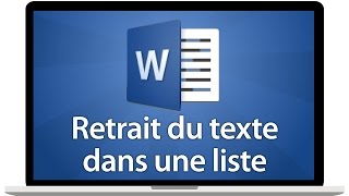 Tutoriel Word 2016  Modifier le retrait du texte dans un liste [upl. by Enyleuqcaj]