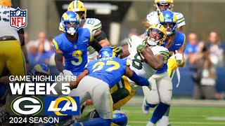 Green Bay Packers vs Los Angeles Rams Game Highlights  NFL 2024 Week 5 [upl. by Ardnnek779]