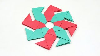 Origami 8 Pointed Ninja Star  Paper Ninja Star Tutorial [upl. by Berger]