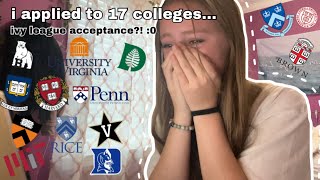 COLLEGE DECISION REACTIONS 2023 8 IVIES T20s MIT UVA no UCs lol  dream school acceptance [upl. by Aiclid]