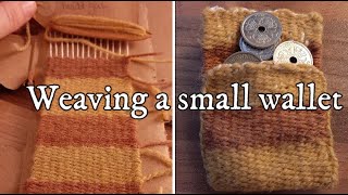 Weaving a small wallet [upl. by Tnahs]