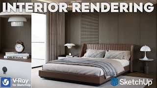 Create Interior Visualization in VRay for SketchUp  Beginner Rendering Tutorial From Zero to Hero [upl. by Ym737]