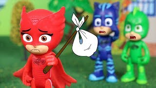 PJ Masks toys in English 1 ⚡ Owelette leaves the PJ Masks [upl. by Ahsiken]