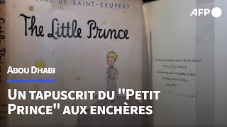 Un tapuscrit du quotPetit Princequot ayant appartenu à SaintExupéry en vente à Abou Dhabi  AFP [upl. by Reffinej]