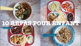 REPAS POUR ENFANT 10 IDÉES REPAS [upl. by Yarw]