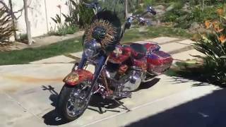 Harley Davidson Custom Motorcycle Blingd in Swarovski Stones [upl. by Aisatsan102]