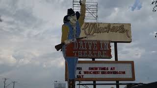 road trip part 54 Winchester Drivein Theater marquee [upl. by Anastatius]