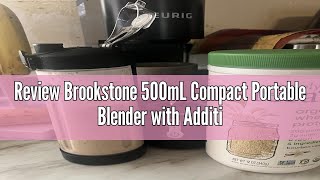 Review Brookstone 500mL Compact Portable Blender with Additional Lid for OntheGo Convenience  Per [upl. by Lorin]