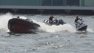 Aanhoudingstechniek LE Politie Jetskis  KMAR KidsME Veiligheidsdag Almere 2018 [upl. by Anivlis]