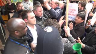 Protesters invade Oxford Street shops in London 4K [upl. by Hairam]