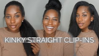 THE BEST CLIP INS FOR STRAIGHT NATURAL HAIR  Better Length [upl. by Roscoe]