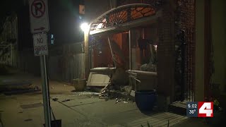 Police car crashes into bar in south St Louis bar owner arrested [upl. by Arabel]