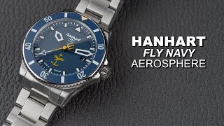 Hanhart Fly Navy Aerosphere Watch Review [upl. by Cathey]