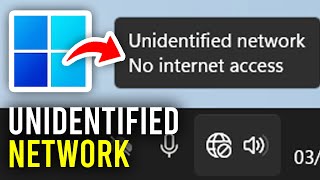 How To Fix Unidentified Network No Internet Access In Windows 11 amp 10  Full Guide [upl. by Tonjes]