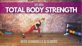 HighEnergy Dumbbell amp Glider Workout Full Body Challenge with Exciting Variations [upl. by Eidualc]