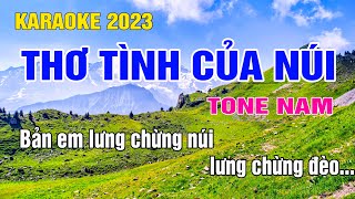 Thơ tình của núi Karaoke Tone Nam Nhạc Sống gia huy karaoke [upl. by Annovoj]