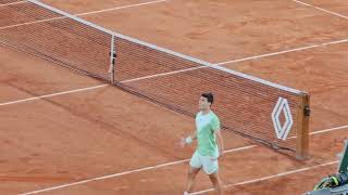 Alcaraz vs Tsitsipas  Alcaraz Match point and celebration [upl. by Alisun]