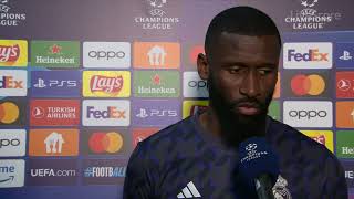 quotWE MADE IT SOMETIMES EASY FOR THEMquot 😳 Rudiger Reflects on Madrids Away Draw LiveScore [upl. by Ahsinut]