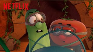 Plane Vs Train  VeggieTales In The City  Netflix Jr [upl. by Jess]