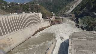 dam spillway and Undersluice Gates Discharge while high flow season where inflow is too high [upl. by Lemuelah]