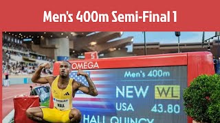 WATCH Mens 400m semifinal 1 List amp Stats  Paris 2024 Olympics [upl. by Atilam628]