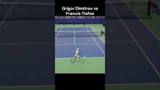 Grigor Dimitrov vs Frances Tiafoe  US OPEN  Shorts Tennis Gaming Tiebreak usopen [upl. by Tnaryb]