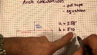 Arch calculation for layout find radius given span and depth of arch [upl. by Lauder]