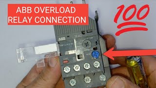 ABB overload relay connection with contactor zkmultitech [upl. by Llertnahs703]