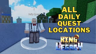 All Daily Quest in king legacy  All Daily Quest Locations  1st Sea [upl. by Meredeth666]