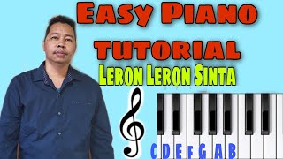 LERON LERON SINTA SONGEasy Piano Tutorial [upl. by Ilwain]