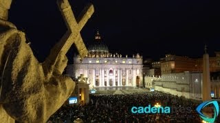 Suspenso en El Vaticano por la elección del Nuevo Papa 2013 negra la primera fumata del cónclave [upl. by Adehsor]