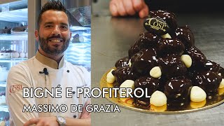 Bignè e Profiteroles la ricetta di Massimo De Grazia della Pasticceria Cosi di Firenze [upl. by Laamaj]