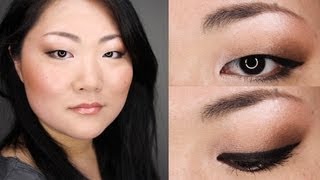 BACK TO SCHOOL  OFFICE EVERYDAY BRONZE MAKEUP TUTORIAL FOR ASIAN MONOLID EYES [upl. by Woodberry]