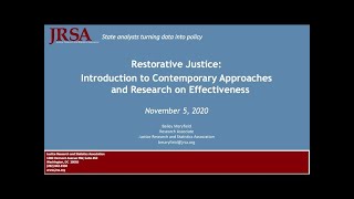 Restorative Justice Introduction to Contemporary Approaches [upl. by Tanberg]