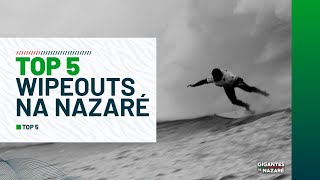 TOP5 os wipeouts mais insanos na Nazaré [upl. by Schechter838]