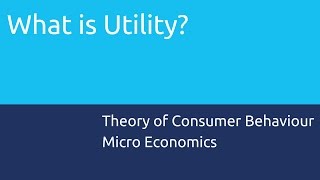 What is Utility  Theory of Consumer Behaviour  CA CPT  CS amp CMA Foundation  Class 11 [upl. by Pascha]