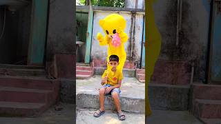 Teddy bear ne kaise balloon thoda pani ka baby ke upar videoviral funny subscribe shortvideo [upl. by Aelhsa]