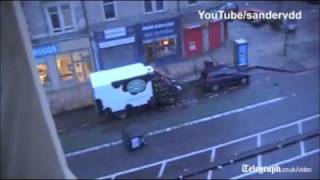 Wheelie bin sent flying in Edinburgh [upl. by Ludewig]