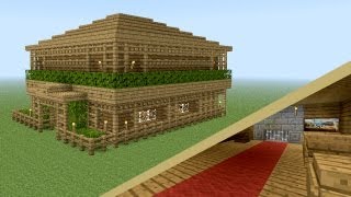 MINECRAFT How to build wooden tavern [upl. by Fanechka]